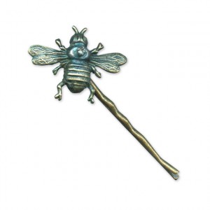 Rings & Things free jewelry design: Blue Bee bobby pin