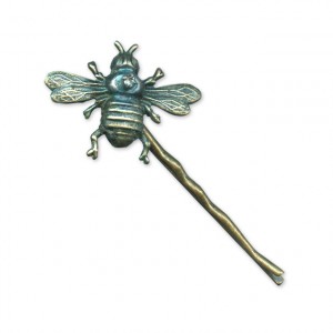 blue_bee_bobby Rings & Things free jewelry design: Blue Bee bobby pin