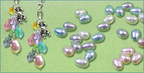 Use pear-shaped crystal pearls with TierraCast rabbits for Easter jewelry that's sophisticated and adorable!