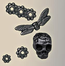 Find your favorite TierraCast beads in black finish (aka gunmetal).
