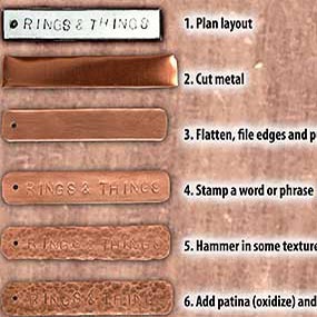 mini image with instructions on making metal stamped jewelry mini image with instructions on making metal stamped jewelry